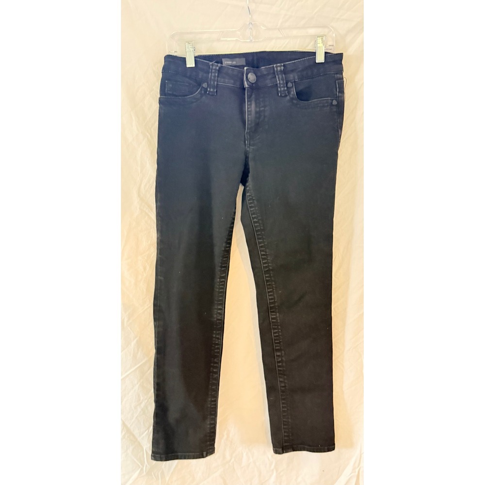 KUT from the Kloth Straight Leg Jeans Black Denim Mid Rise Pants 31x24.5